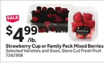 Stop&Shop Strawberry Cup or Family Pack Mixed Berries offer