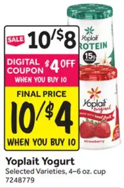 Stop&Shop Yoplait Yogurt offer