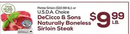 DeCicco & Sons DeCicco & Sons Naturally Boneless Sirloin Steak offer