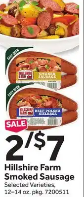 Stop&Shop Hillshire Farm Smoked Sausage offer