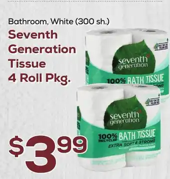 DeCicco & Sons Seventh Generation Tissue 4 Roll Pkg offer