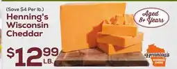 DeCicco & Sons Henning's Wisconsin Cheddar offer
