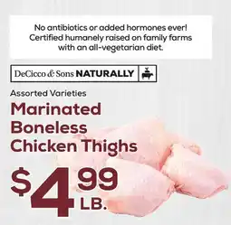 DeCicco & Sons Marinated Boneless Chicken Thighs offer