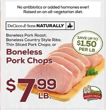DeCicco & Sons Boneless Pork Chops offer