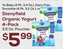 DeCicco & Sons Stonyfield Organic Yogurt 3.5 Oz. Pouches offer