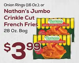 DeCicco & Sons Nathan's Jumbo Crinkle Cut French Fries Bag offer