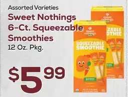 DeCicco & Sons Sweet Nothings 6-Ct. Squeezable Smoothies 12 Oz. Pkg offer
