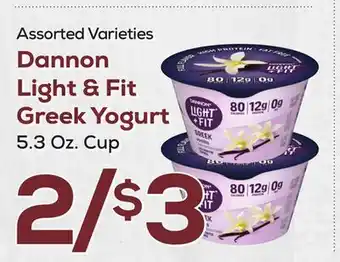 DeCicco & Sons Dannon Light & Fit Greek Yogurt offer