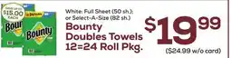 DeCicco & Sons Bounty Doubles Towels 12=24 Roll Pkg offer