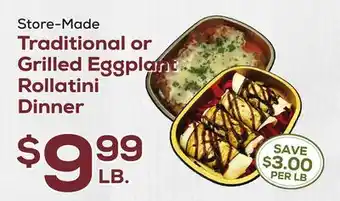 DeCicco & Sons Traditional or Grilled Eggplant Rollatini Dinner offer