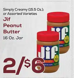 DeCicco & Sons Jif Peanut Butter 16 Oz. Jar offer