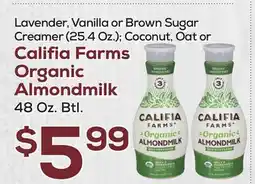 DeCicco & Sons Califia Farms Organic Almondmilk offer