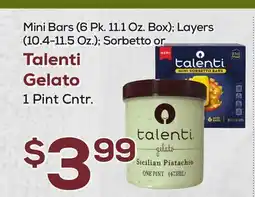 DeCicco & Sons Talenti Gelato 1 Pint Cntr offer