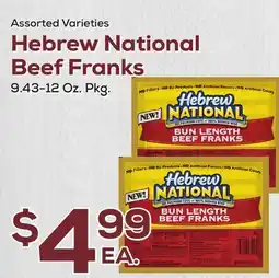 DeCicco & Sons Hebrew National Beef Franks offer