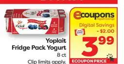 Weis Markets Yoplait Fridge Pack Yogurt offer