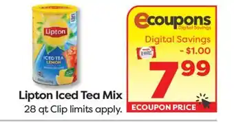 Weis Markets Lipton Iced Tea Mix offer