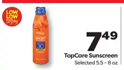 Weis Markets TopCare Sunscreen offer