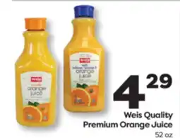 Weis Markets Weis Quality Premium Orange Juice offer