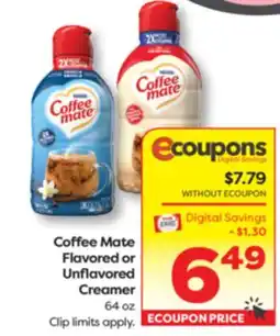 Weis Markets Coffee Mate Flavored or Unflavored Creamer offer