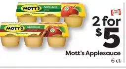 Weis Markets Mott's Applesauce offer