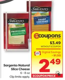 Weis Markets Sargento Natural Slice Cheese offer