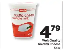 Weis Markets Weis Quality Ricotta Cheese offer