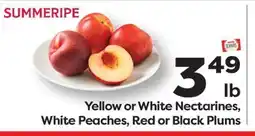 Weis Markets Yellow or White Nectarines, White Peaches, Red or Black Plums offer