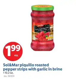 Lidl Sol&Mar piquillo roasted pepper strips with garlic in brine offer