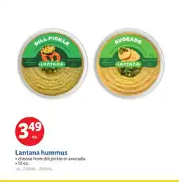 Lidl Lantana hummus offer