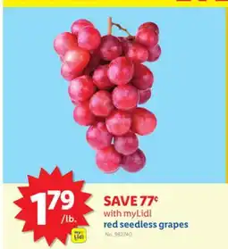 Lidl red seedless grapes offer