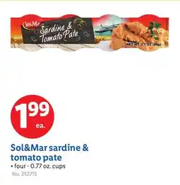 Lidl Sol&Mar sardine & tomato pate offer