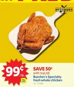 Lidl Butcher's Specialty fresh whole chicken offer