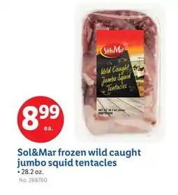 Lidl Sol&Mar frozen wild caught jumbo squid tentacles offer