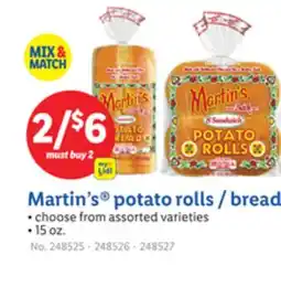 Lidl Martin's potato rolls/bread offer