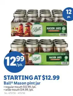 Lidl Ball Mason pint jar offer