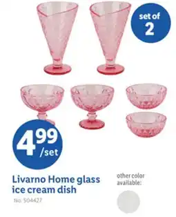 Lidl Livarno Home glass ice cream dish offer