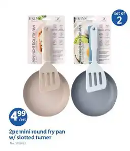 Lidl 2pc mini round fry pan w/slotted turner offer