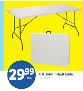 Lidl 6 ft. fold-in-half table offer