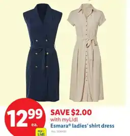 Lidl Esmara ladies' shirt dress offer