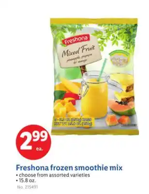 Lidl Freshona frozen smoothie mix offer