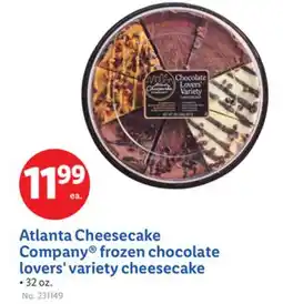 Lidl Atlanta Cheesecake Company frozen chocolate lovers' variety cheesecake offer