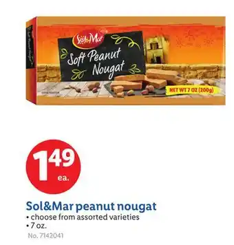 Lidl Sol&Mar peanut nougat offer