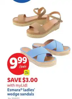 Lidl Esmara ladies' wedge sandals offer