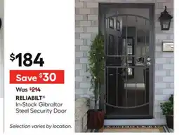 Lowe's In-Stock Gibraltar Steel Security Door offer