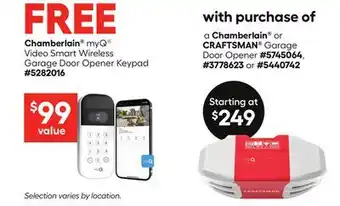 Lowe's Garage Door Opener offer