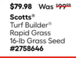 Lowe's Turf Builder Rapid Grass 16-lb Grass Seed offer