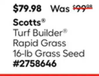 Lowe's Turf Builder Rapid Grass 16-lb Grass Seed offer