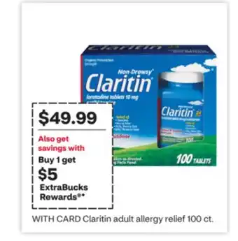 CVS Claritin adult allergy relief 100 ct offer