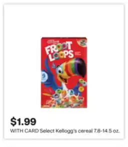 CVS Select Kellogg's cereal 7.8-14.5 oz offer