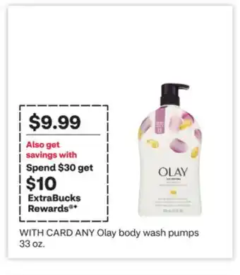 CVS ANY Olay body wash pumps offer